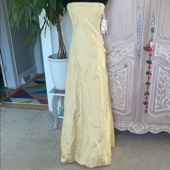 Vintage Jessica McClintock for Gunne Sax Golden Dress - Picture 1 of 14